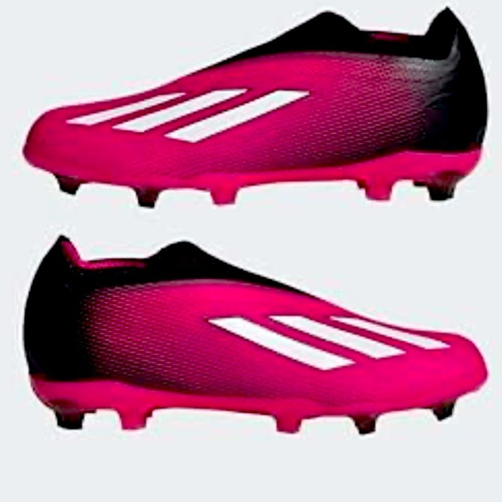 Adidas X Speedportal+ FG Firm Ground  Pink Black Soccer Cleats unisex youth 5.5